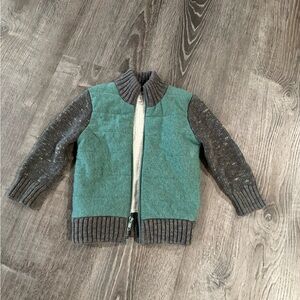Cat & Jack Green and Gray Knit Jacket